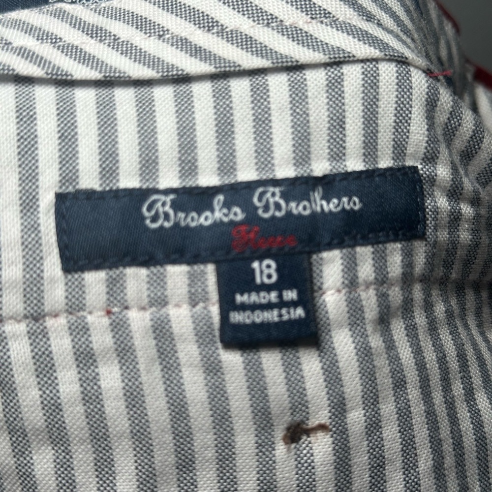 Brooks Brothers Fleece Boys Chino Pants Red Size 18 Straight Leg Flat Front NWT - Picture 8 of 14